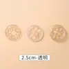 Botones de presión de plástico y nailon en stock para ropa de niños, botones de presión redondos transparentes invisibles de cuatro agujeros para prendas y bolsas de documentos, sin coser, fabricante