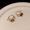 Pendientes de circonita de cristal negro de lujo y luz de moda para mujer, con broche de plata 925 y hebilla de oreja de estilo celebridad de Internet, para mujer