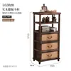 Aparador de Madeira Maciça Vintage Armazenamento Estilo Country Americano Sala de Estar Armário Antigo Pousada Armário de Jantar Balde Decorativo Criativo Armário