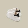 Zapatos Blancos de Suela Gruesa con Bloques de Color para Mujer 2024 Nuevos Tenis Casuales con Plataforma de Punta Redonda Retro Cómodos y Versátiles