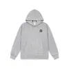 Sudadera con capucha de forro polar básica, unisex, con insignia micro de logo pequeño clásico de Stone, auténtica, transfronteriza, prenda de abrigo