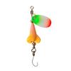 Nova isca de lantejoulas rotativas de cor de flecha de fogo de micro-objeto 6,5 cm/5,5 g com manivela de metal, lantejoulas simples/terno