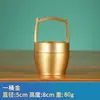 Un Cubo de Oro Latón Cubo Pequeño Decoración para Oficina, Escritorio, Sala de Estar, un Cubo de Oro Adorno