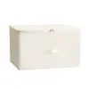Caja de Almacenamiento para Ropa de Algodón y Lino Color Crema con Cremallera, Caja de Almacenamiento Plegable, Caja Organizadora de Gran Capacidad para Edredones y Ropa