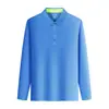 Camisa Polo Ligera de Secado Rápido Transfronteriza con Mangas Largas y Cuello Camisero para Deportes al Aire Libre, Corte Entallado, Ropa de Trabajo Personalizable con Logo Corporativo