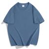 Verão masculino 230g pesado algodão manga curta T-shirt masculina solto cor sólida inferior camisa moda marca T-shirt roupas brancas