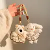 Boutique West Highland Wee Dog Peluche Dibujo Animado Perro Muñeco para Teléfono Colgante Encanto para Bolso Llavero Muñeco Pequeño