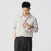 Camisa de Lino Transpirable para Hombre, Manga Larga Primavera Alta Gama Casual Camisa Chaqueta, Estilo Nuevo 2026 Top
