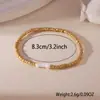 Pulsera Nueva de Bolitas Pequeñas Doradas 2025 para Mujer Chapada en Cobre Oro Real 18K Corazón Luna Suministro Transfronterizo Venta al por Mayor