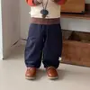 Talla única para todos~ Pantalones básicos de algodón puro multicolor para otoño, pantalones rectos casuales versátiles de estilo coreano para bebés y niños pequeños