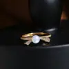 Accesorios DIY Plata de Ley S925 Exquisito Anillo de Perlas con Lazo Dulce Base de Anillo Producto Semiacabado 3-8 mm