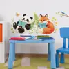 Fun-b314 Estilo Floresta Flores e Plantas Panda Raposa Lendo Quarto Infantil Estudo Casa Embelezamento Decoração Adesivos de Parede
