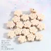 Cuentas pequeñas de flor de cerámica de colores, no se decoloran, agujero recto, cuentas sueltas de flor de cinco pétalos, para joyería y accesorios de ropa DIY hechos a mano, cuentas de porcelana