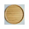 Bandeja redonda de bambu com cinco compartimentos bandeja de madeira prato para dim sum prato para bife e pizza prato de jantar prato de frutas bambu moderno minimalista