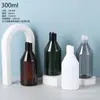Botella Cónica con Tapa abatible de 300 ml Botella de Empaque Botella de Agua Esencia de Rocío Puro Botella de Aceite Desmaquillante Botella de Plástico para Loción