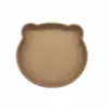 Plato de Cena Nuevo de Silicona con Forma de Oso para Niños de Amazon, Utensilios de Alimentación Complementaria para Bebés y Niños Pequeños en Stock