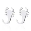 Aretes Estilo Resort con un Diseño Único para Niñas, Hechos de Acero Inoxidable, con Motivos de Piña, Conejo, Elefante, Gato y Golondrina