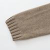 Bufanda Lisa de 7 Agujas con Cuello y Bolsillo con Solapa Pantalones Estilo Maillard Cárdigan Holgado Suéter Chaqueta de Cachemir Perezoso para Mujer
