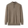 Suéter Engrosado para Hombre Suéter de Cachemira Pura Suéter Pulóver para Padre de Mediana Edad Suéter de Cachemira Color Sólido Tejido Suéter Casual Otoño e Invierno