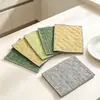 Junta de Bambu Pelúcia Arame de Aço Pano Dupla Face Espessado Pano de Cozinha Remoção de Manchas Não Gruda Óleo Pano de Lavar Louça Toalha de Limpeza Atacado