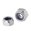 Acero Inoxidable 304 Tuerca de Nylon Antiaflojamiento Din985 Tuerca de Bloqueo Tuerca Antideslizante M3M4M5M6M8M10M12