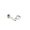 F136 Aleación de Titanio Tres Garras Bola de Zirconia Joyería Cabezales de Accesorios G23 Titanio Rosca Externa Piercing Labio Perno Pendiente Cabezal de Repuesto