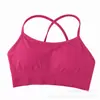 Fábrica europea y americana transfronteriza se especializa en sujetadores deportivos de espalda cruzada para mujer, escote en V profundo, de soporte, a prueba de impactos, sin costuras para yoga