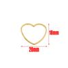 Colgante con borde de acero inoxidable dorado con forma de estrella geométrica y corazón hueco, accesorios para collar DIY