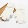 Guantes Cálidos Estilo Coreano para Invierno, Engrosados para Ciclismo, Separados por Dedos, a Prueba de Frío, Felpa de Cristal de Terciopelo para Pantalla Táctil, Lindos para Mujer Estilo Nuevo