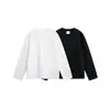 Yidao Vintage 2026 Primavera Nuevo Japonés Retro Diseño Simple Bordado Camiseta Básica de Cuello Redondo Manga Larga