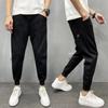 Calças Esportivas Masculinas Primavera e Outono Novas Cor Sólida Soltas Casuais Adolescente Elegante Bonito Calças de Moletom Leg-toe
