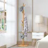 Perchero de madera maciza, perchero de pie para dormitorio, uso doméstico, perchero vertical simple, perchero para bolsos de sala de estar interior