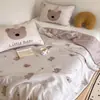 Colcha de verão infantil sedosa em liocel tencel com estampa de desenho animado, colcha de seda gelada suave e respirável para ar condicionado, lavável à máquina