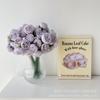 27 Ramos Pequeños de Flores Artificiales de Peonía con Juego de Jarrón para Decoración del Hogar, Flores para Bodas, Ramo de Flores de Seda para Mesa de Comedor al por Mayor