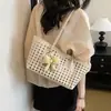 Bolsa de Playa Casual de Verano 2026 Bolso Tejido Bolso Cubo de Nicho de Verano Bolso de Mano para Vacaciones en la Costa Bolso de Hombro