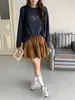 3ª Mañana - Un artículo imprescindible para bloggers: Camiseta minimalista estilo coreano con estampado de letras, perfecta como capa base - ZY4533