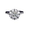 Versión coreana del nuevo anillo de mujer con micro incrustaciones de diamantes completos de girasol, diseño vivo, 1 quilate de diamante Mosan tiembla vivo con el mismo
