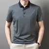 Camiseta de Manga Corta para Hombre Verano 2024 Nueva Llegada Moda Joven y de Mediana Edad Camiseta a Rayas Informal de Media Manga Versátil Camisa Polo