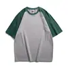 Camiseta Rampo Personalizada 240g Algodón Puro Manga Raglán con Imágenes y Muestras para Procesamiento de Pequeños Lotes de Camisas Culturales, Uniformes de Grupo y Uniformes de Clase