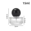 Em estoque Decantador de Perfume 15ml Vidro Transparente Simples Frasco Vazio de Perfume Decantador de Vidro Frasco para Amostra Cosmética