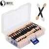 Caja de 100/200 Piezas/Pincel Desechable para Sombras de Ojos Doble Punta Esponja de Látex Herramienta de Maquillaje para Manicura Mezcla de Ojos