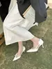 Nuevos Zapatos de Tacón de Aguja de Estilo Primavera-Verano 2026, Elegantes Zapatos de Salón Poco Profundos con Lazo en el Lateral, Sandalias de Commuter para Mujer
