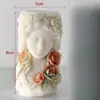 Velas Perfumadas de Relieve Floral Retrato Europeo y Americano Transfronterizas Personalizadas Velas Perfumadas Hechas a Mano Cilíndricas Florales DIY Souvenirs