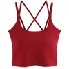 Dropshipping Camisola Nueva Estilo Primavera/Verano Chica Popular con Copas, Diseño de Espalda Cruzada, Corte Ajustado, Ropa Interior Sexy, Se Puede Usar por Fuera