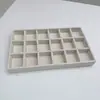 Bandeja de Joyería de Terciopelo en Stock Transfronteriza Tamaño Mediano Cajón Beige Almacenamiento Bandeja de Joyería Caja de Almacenamiento para Exhibición en Casa