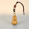 Llavero de Calabaza de Madera de Nogal, Cofre del Tesoro de Gran Venta, con Monedas de Cinco Emperadores de Cobre Real, Llavero para Coche, Colgante para Bolso, Venta al por Mayor