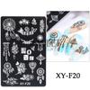Placa de uñas de transferencia térmica transfronteriza nueva, primavera y verano, mariposas, flores y plantas, atrapasueños retro, plantilla de uñas con tótem