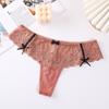 Roupa interior feminina venda quente high-end sexy t calças laço arco transparente oco tanga ebay novo