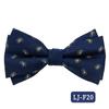 Gravata borboleta masculina de poliéster, tecido para casamento, banquete, padrinho, listrado, vermelho, laço de casamento, fábrica em estoque