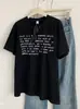 Camiseta de Manga Corta con Estampado de Letras Estilo Retro Chino Moda Americana para Mujer Verano Holgada Chic Estilo Hong Kong Top de Manga Media de Longitud Media